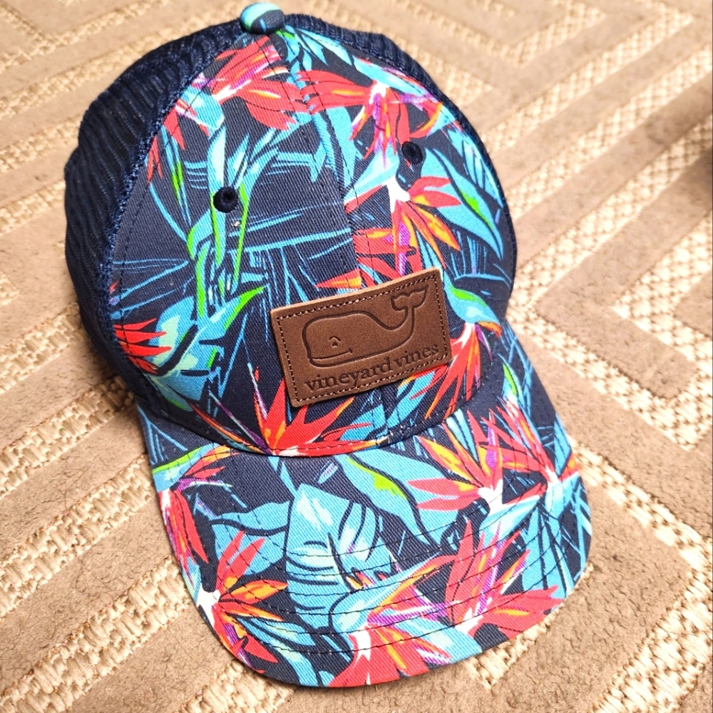 Vineyard Vines Floral Hawaiian Snapback Hat